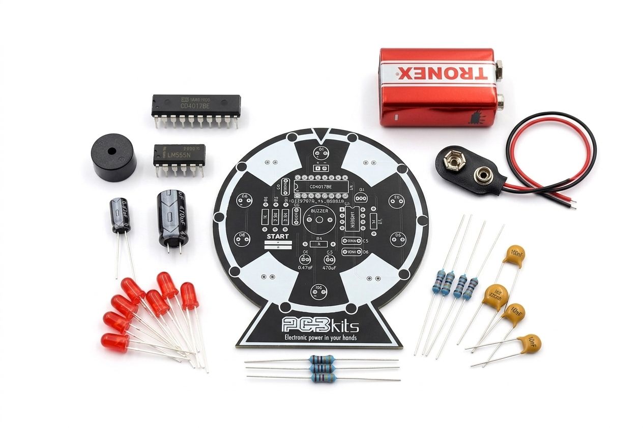 Kit Ruleta Electrónica PCBkits con LEDs
