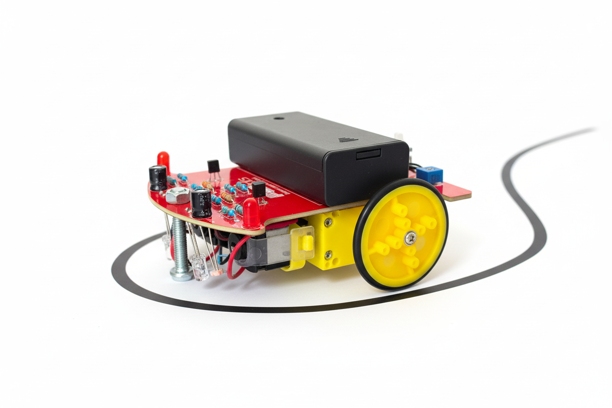 Carro en acción siguiendo línea